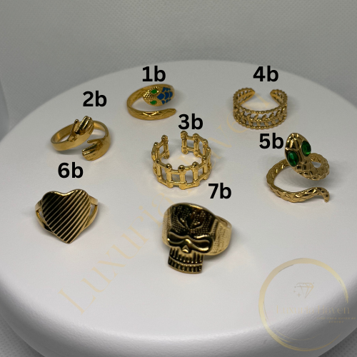 WOMEN STAINLESS STEEL GOLD RINGS