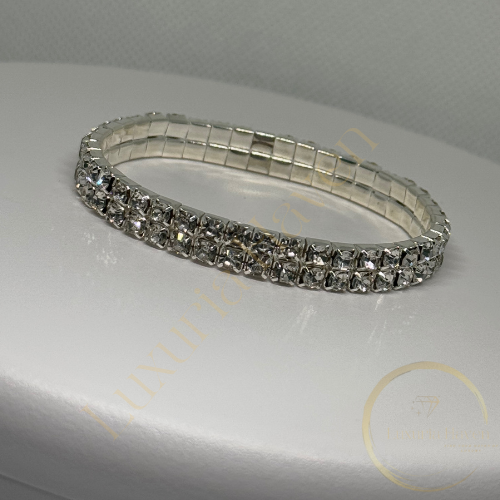 SILVER RHIMESTONE FEMALE BRACLET