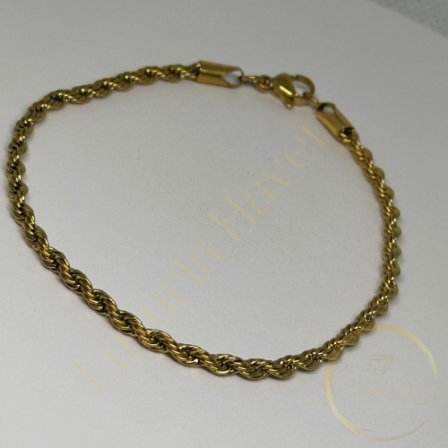 GOLD STAINLESS STEEL UNISEX BRACLET