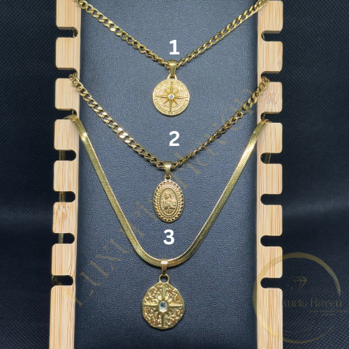 STAINLESS STEEL GOLD UNISEX NECKLACES