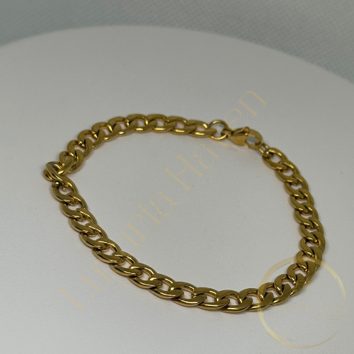 GOLD STAINLESS STEEL UNISEX BRACLET